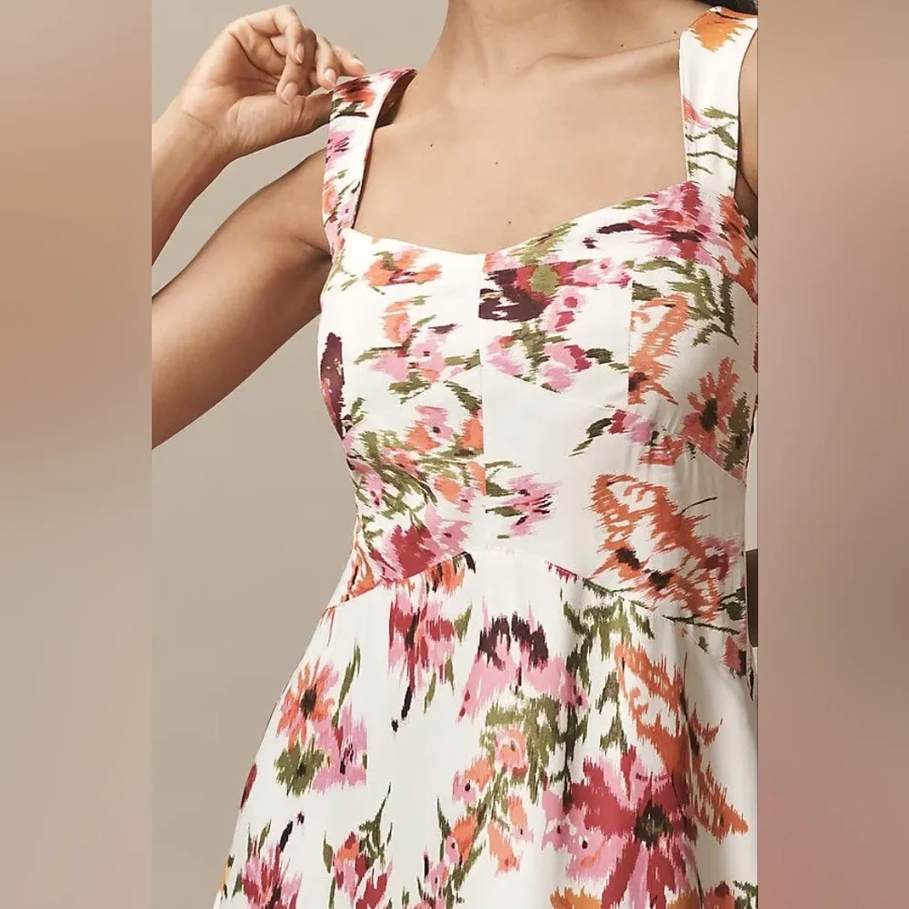 Anthropologie Maeve The Jocelyn Sleeveless Slip Midi Dress In Pink New W/O Tags - Picture 3 of 12